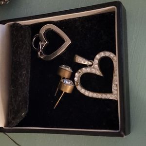 Heart Pendants with Bonus Earrings